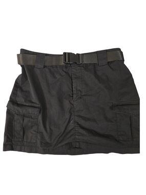 Women's Black Cargo Skirt with Belt